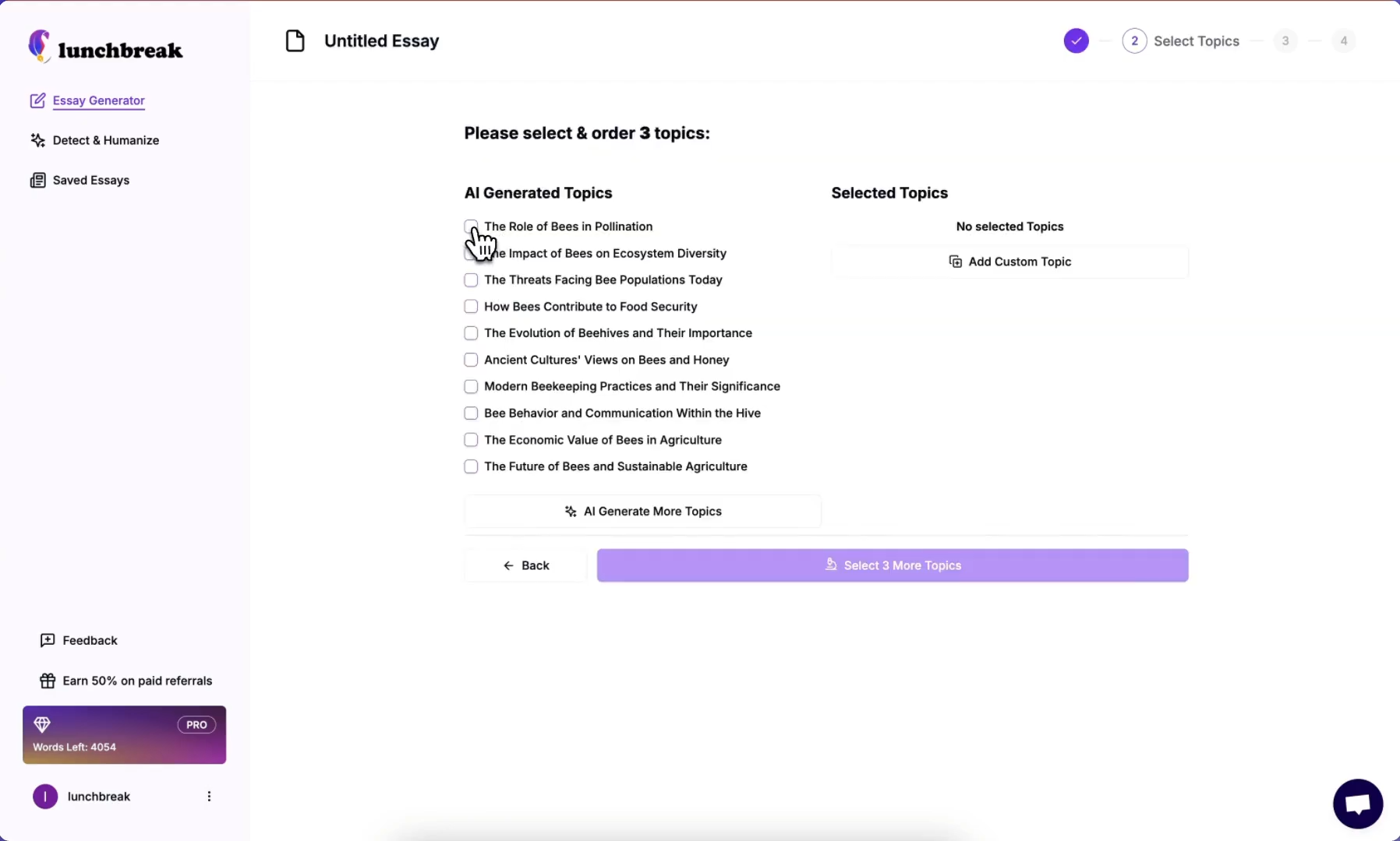 Lunchbreak AI Walkthrough Demo 0 11 screenshot
