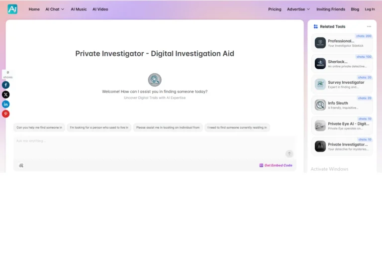 Private Investigator – Digital Investigation Aid & The Role of AI
